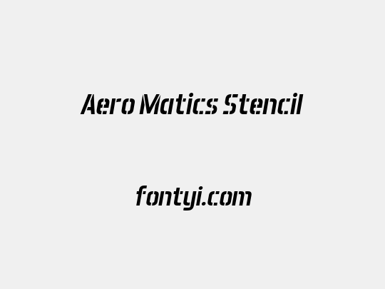 Aero Matics Stencil
