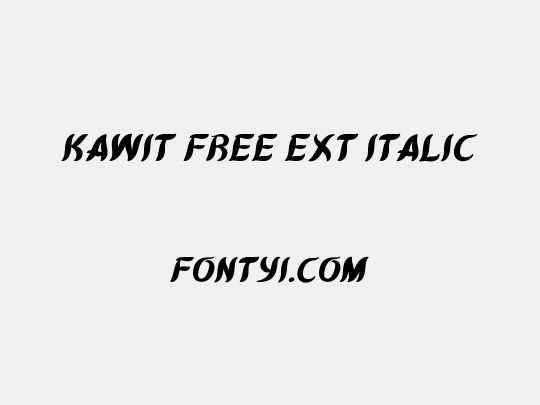 Kawit Free Ext Italic
