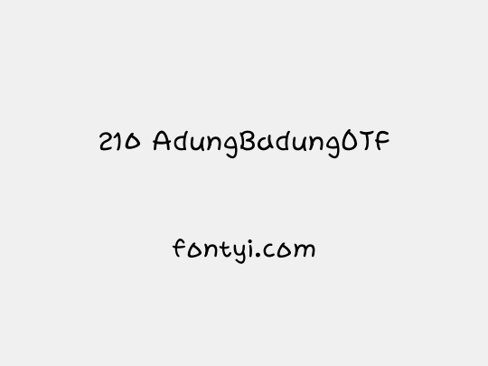 210 AdungBadungOTF