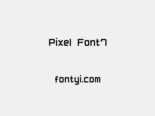 Pixel Font7