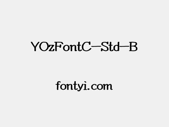 YOzFontC-Std-B
