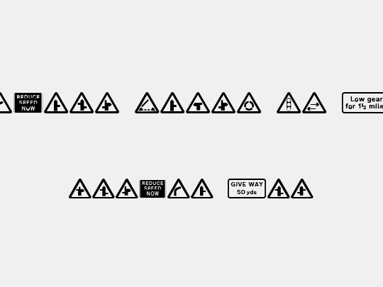 Road Caution Signs UK Part 1