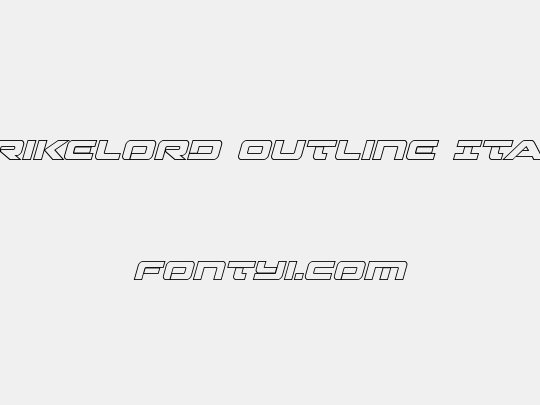 Strikelord Outline Italic