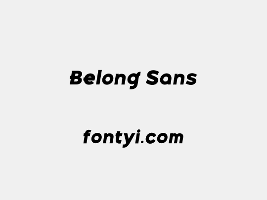 Belong Sans