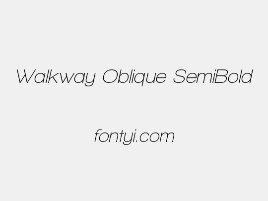 Walkway Oblique SemiBold