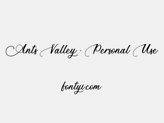 Ants Valley - Personal Use