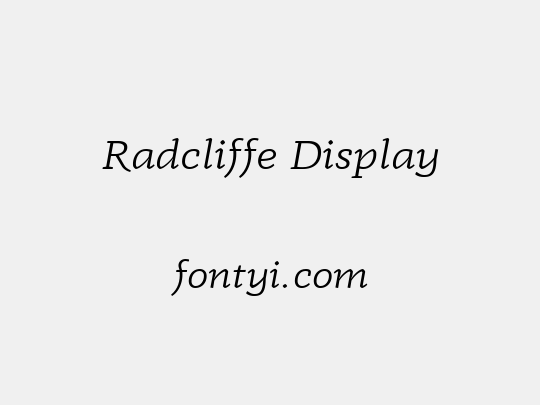 Radcliffe Display
