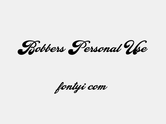 Bobbers Personal Use