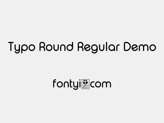 Typo Round Regular Demo