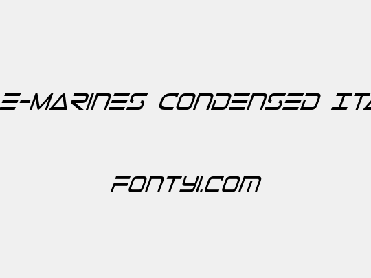 Tele-Marines Condensed Italic