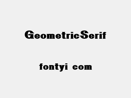 GeometricSerif
