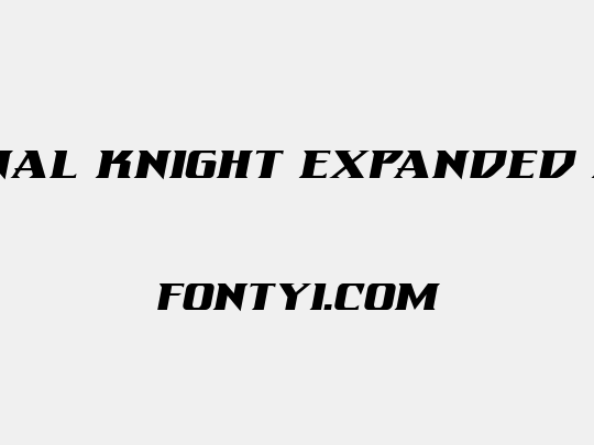 Eternal Knight Expanded Italic