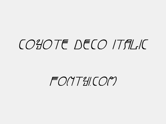 Coyote Deco Italic