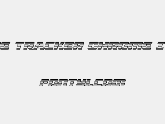 Drone Tracker Chrome Italic