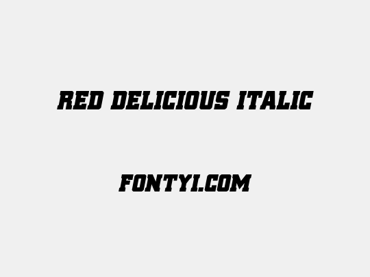 Red Delicious Italic
