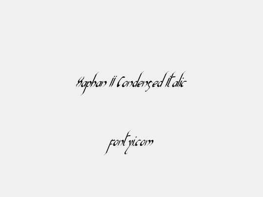 Xaphan II Condensed Italic