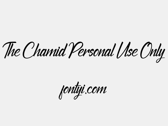The Chamid Personal Use Only