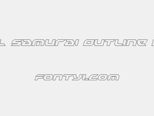 Royal Samurai Outline Italic