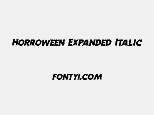 Horroween Expanded Italic