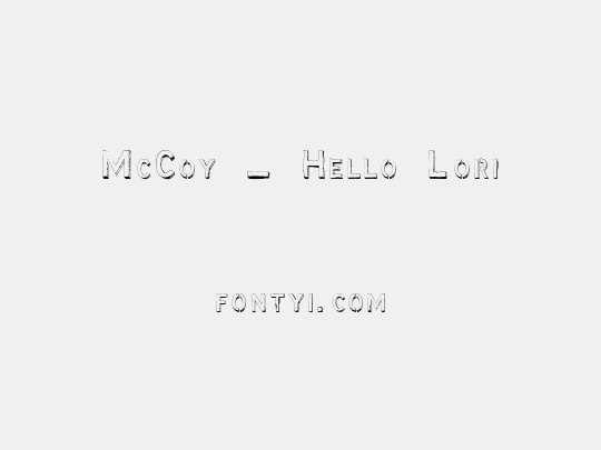 McCoy - Hello Lori