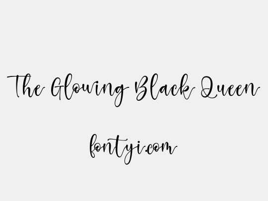The Glowing Black Queen