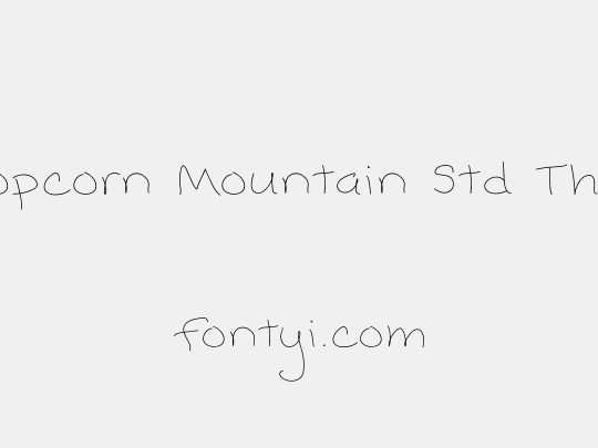 Popcorn Mountain Std Thin