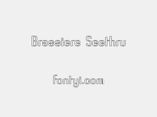 Brassiere Seethru