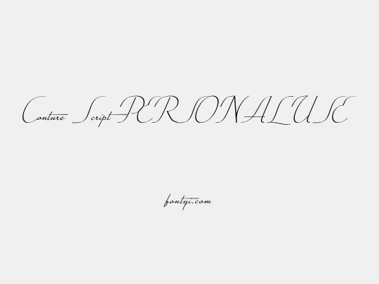 Conture Script PERSONAL USE