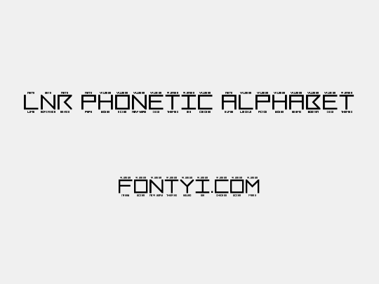 LNR Phonetic Alphabet