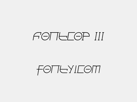 Fontcop III