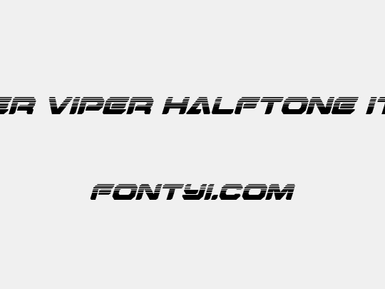 Hyper Viper Halftone Italic