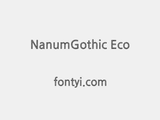 NanumGothic Eco