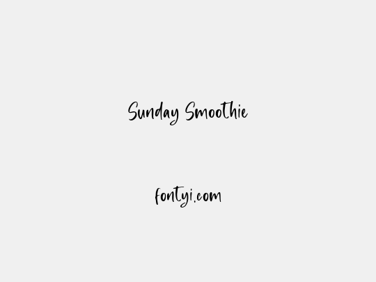 Sunday Smoothie
