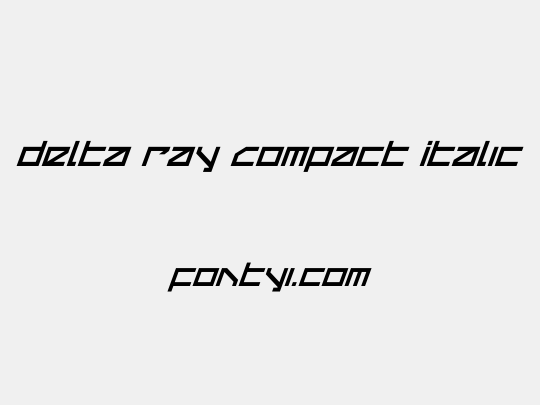 Delta Ray Compact Italic