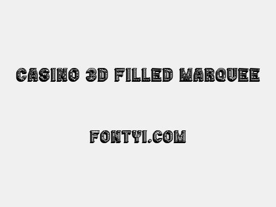Casino 3D Filled Marquee