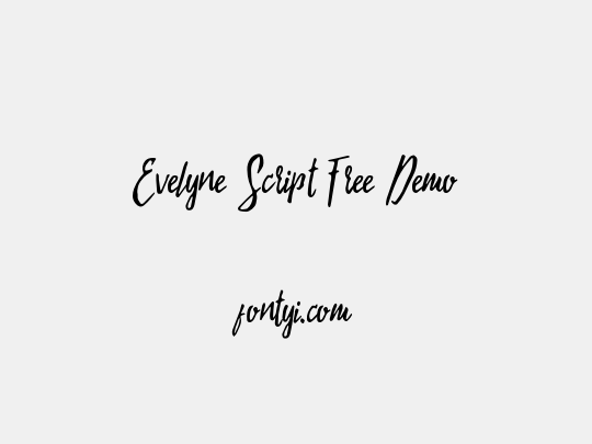 Evelyne Script Free Demo