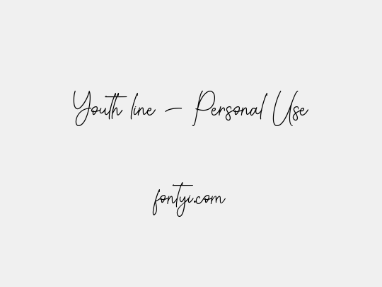 Youth line - Personal Use