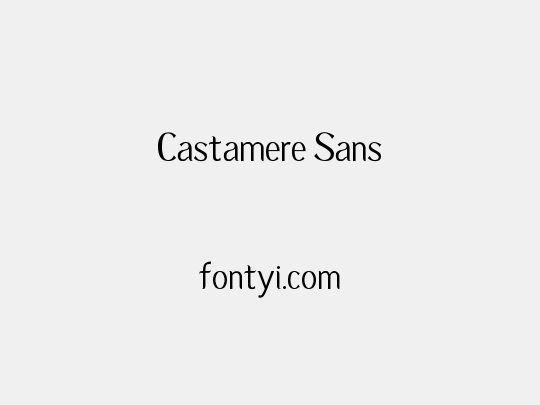Castamere Sans