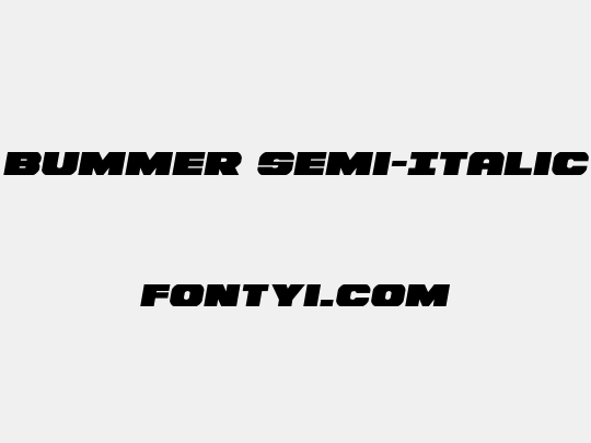 Bummer Semi-Italic