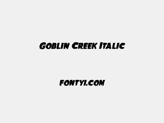 Goblin Creek Italic