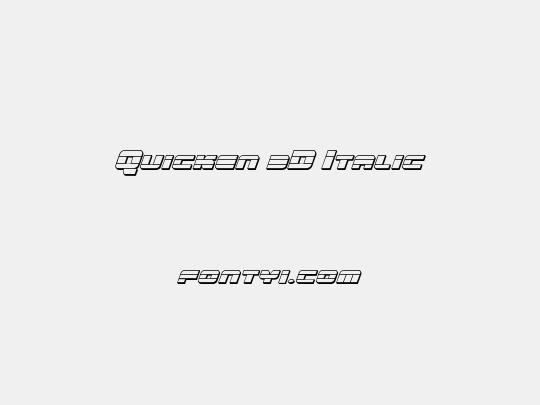 Quicken 3D Italic