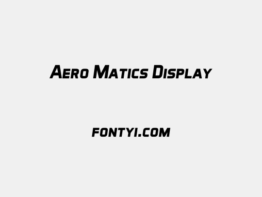 Aero Matics Display
