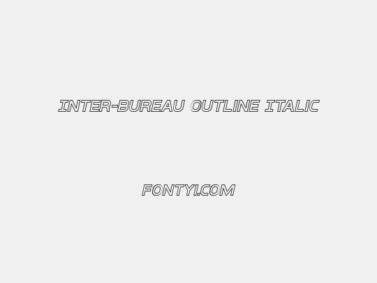 Inter-Bureau Outline Italic