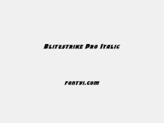 Blitzstrike Pro Italic