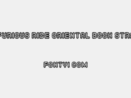 Furious Ride Oriental Book Stra