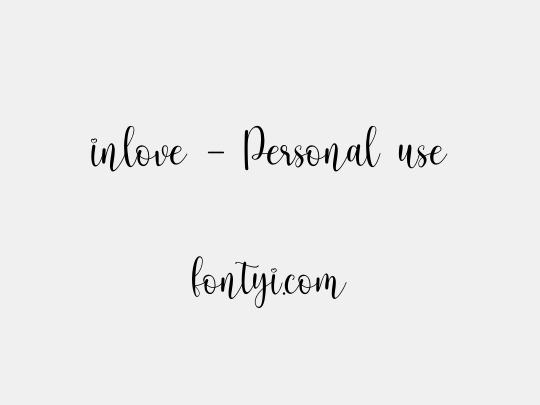 inlove - Personal use