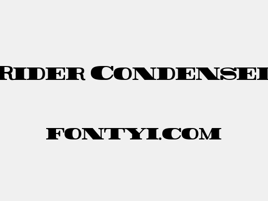 Rider Condensed
