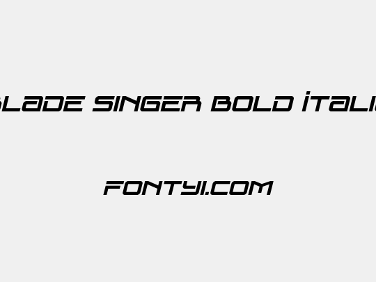 Blade Singer Bold Italic
