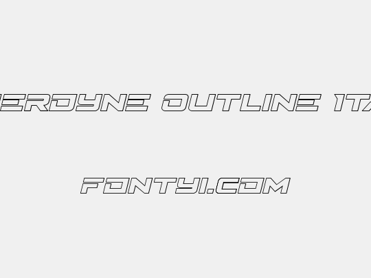 Cyberdyne Outline Italic