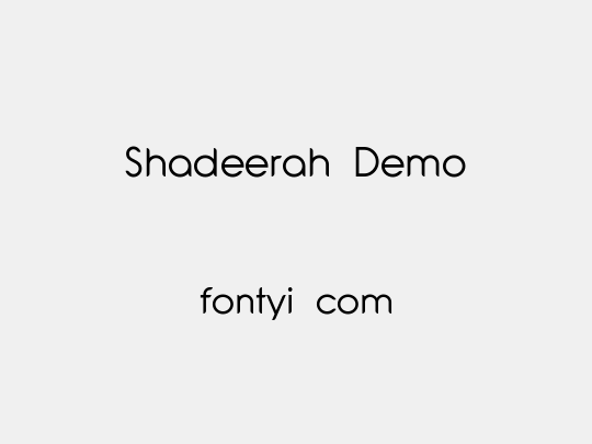 Shadeerah Demo